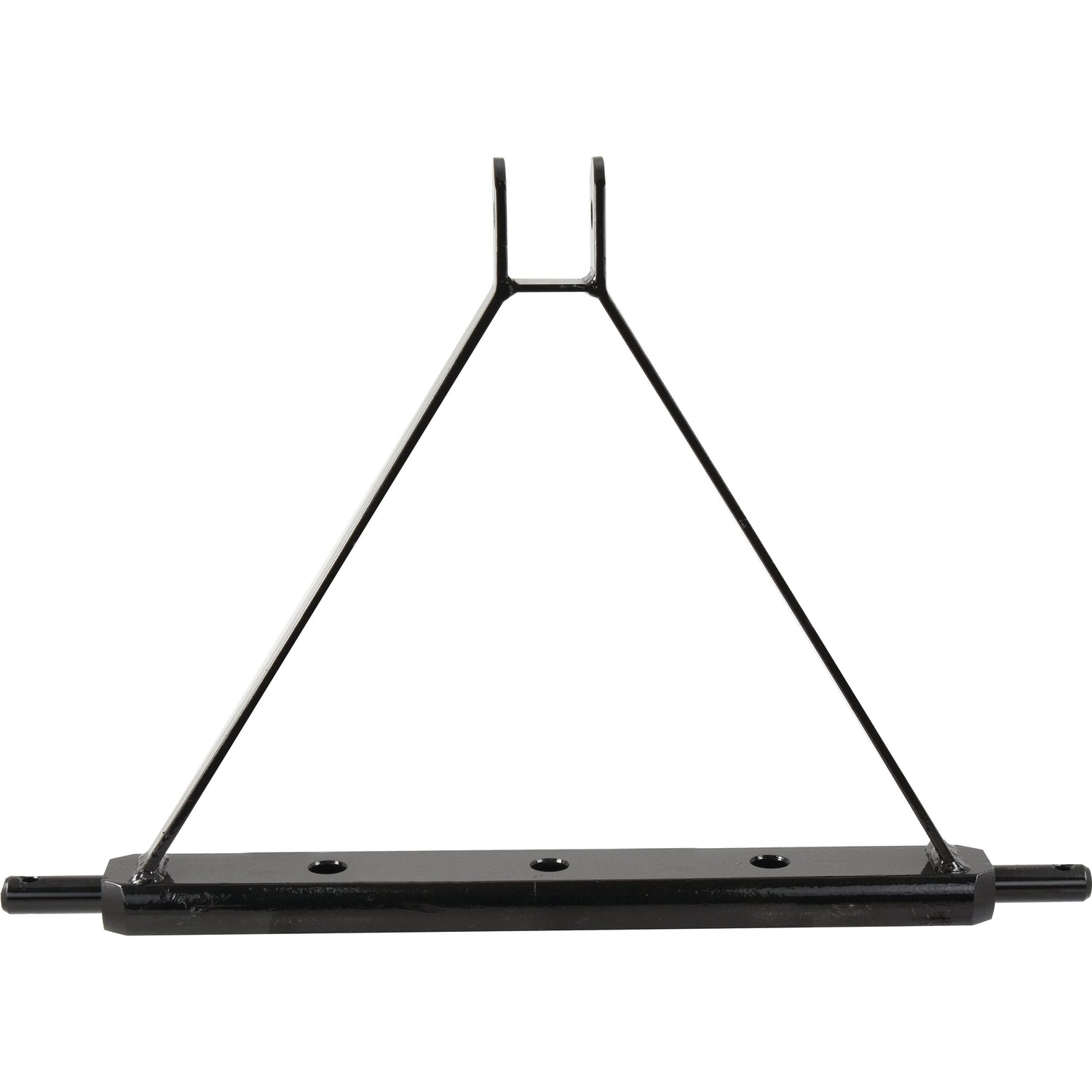 The Sparex Drawbar Hitch System (Cat. 2) with part number S.144791 features a black metal frame with a triangular structure and a flat base containing three holes (each with a diameter of 26mm), commonly used as a support bracket.