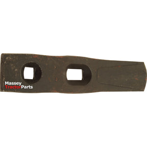 Black Massey tractor part with two square cutouts, branded "Sparex" on the left side. Features a 12mm thickness and is an ideal Sparex alternative to S.72351 Drill Point - Replacement for Simba.