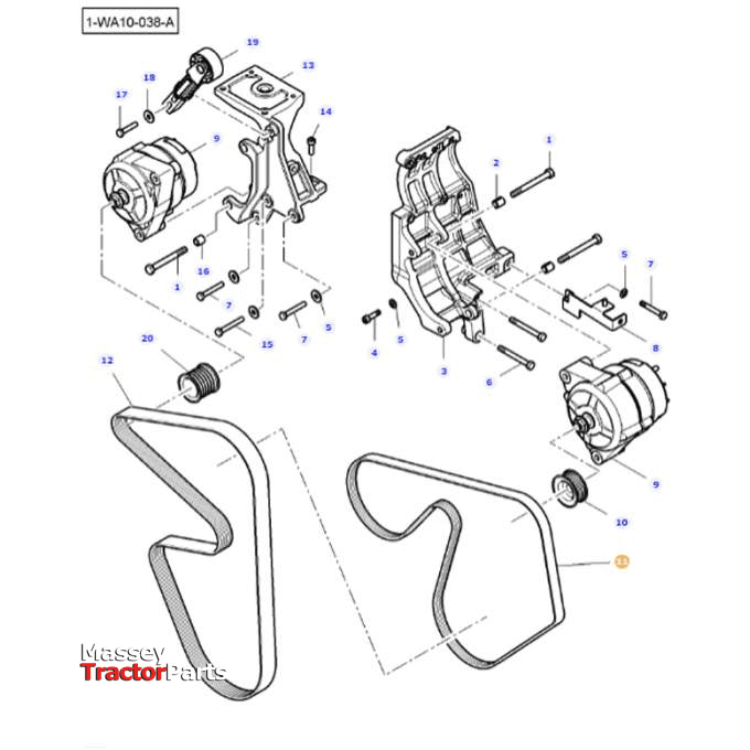Massey Ferguson Drive Belt - 4374378M1 | OEM | Massey Ferguson parts | Drive Belts-Massey Ferguson-Axles & Power Train,Drive Belts,Drive Belts & Components,Farming Parts,Tractor Parts