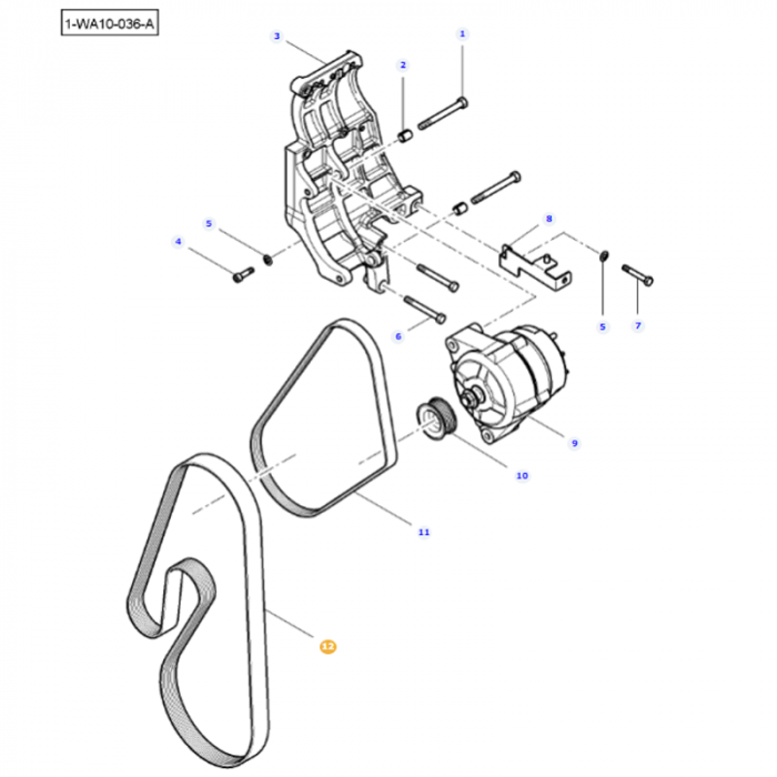 Drive Belt - 4375174M1 - Massey Tractor Parts