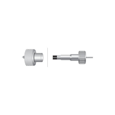 Close-up illustrations of a metal screw connector, showing both a side view and a cross-sectional view. The detailed diagrams highlight the 1277mm length and intricate design, making it a perfect component of the Sparex Drive Cable (Part No. S.57808).