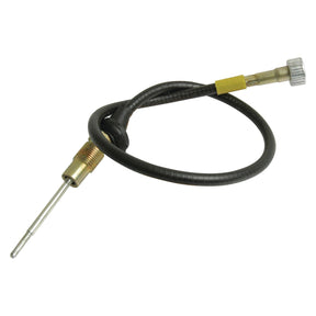 The Sparex Drive Cable, with a length of 650mm and an outer cable length of 630mm (Sparex Part No. S.58854), features a threaded metal connector, a flexible black sleeve, and a metallic adjustable knob on the end. It is commonly used in mechanical or automotive applications and is suitable for models like John Deere.