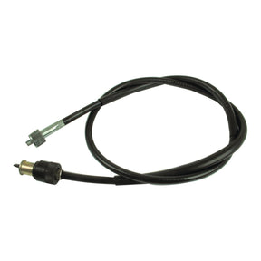 A Sparex black drive cable for the Kubota L2000, measuring 960mm in length with a 745mm outer cable length, features metal connectors on each end and is coiled in a loop (Sparex Part No. S.71979).