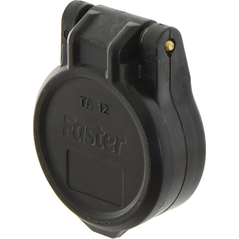 Close-up view of a Faster Dust Cap 1/2'' Black, part of the Sparex TA Series TA12N (S.112752) hydraulic hose line, designed to fit female couplings.