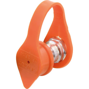 The Sparex Faster Dust Cap Orange PVC, designed to fit 1/4'' male couplings and featuring durable components as part of the TF Series (TF 2FI14 - S.113087), is intended to prevent access to equipment during maintenance.