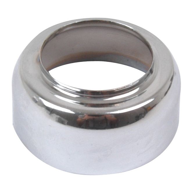 Close-up of the shiny silver Sparex Dust Cover, part number S.43757, featuring a wide base and tapering sides forming a circular opening at the top, showcasing precision and craftsmanship akin to that seen in Landini accessories.