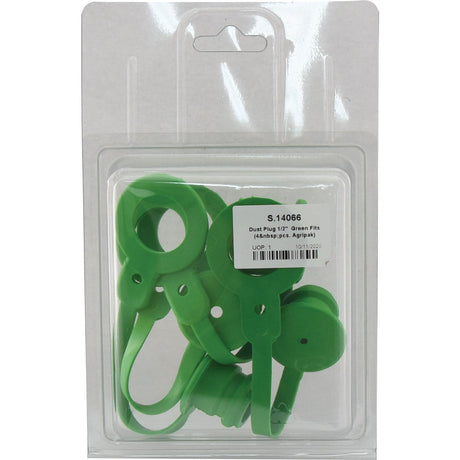 Sparex Dust Cover Set Green PVC Fits 1/2'' Male & Female Coupling (Agripak 4&nbsp;pcs.) - S.14066 - Farming Parts