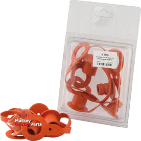 Sparex Dust Cover Set Orange PVC Fits 3/8'' Male & Female Coupling (Agripak 4&nbsp;pcs.) - S.3885 - Farming Parts
