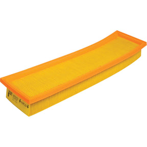 Image of a Sparex Dust Filter - AF55773 (Sparex Part No. S.119387), a rectangular yellow air filter with an orange frame, designed for use in automotive applications.