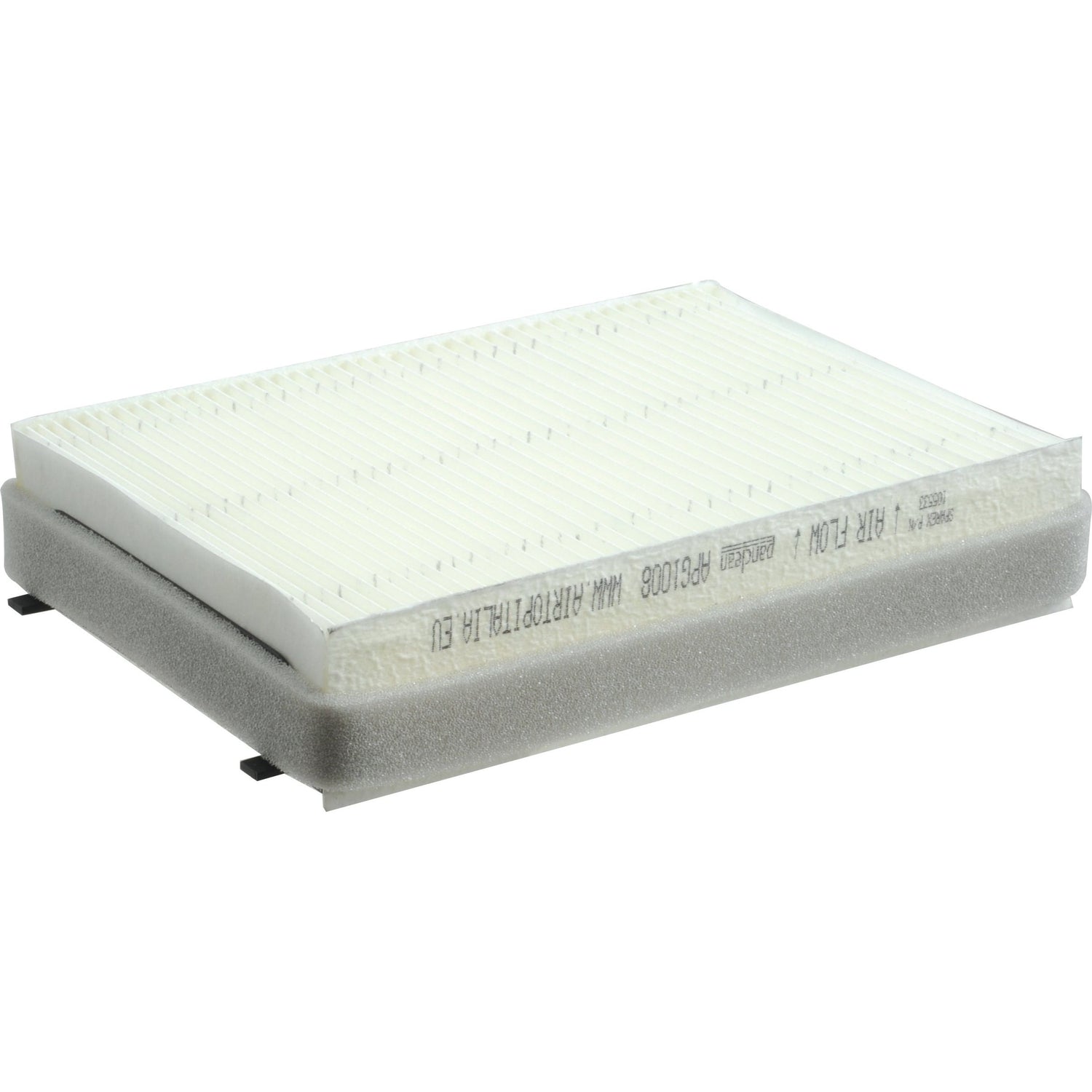 The Sparex Dust Filter (Part No. S.105533) features a rectangular white design with a pleated surface, foam edging, and advanced carbon filtration.