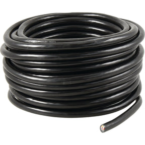A coiled black Electrical Cable - 13 Core, 1.5mm² Cable (Length: 25M), with one end exposed, revealing multiple colored wires inside. (Sparex Part No.S.139731)