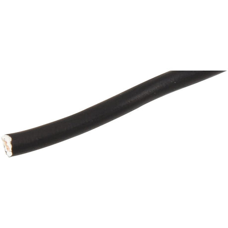 Close-up view of the Sparex Electrical Cable - 1 Core, 1.5mm², Black (Sparex Part No. S.5966), with a white cross-section visible at the cut end, revealing its detailed construction.