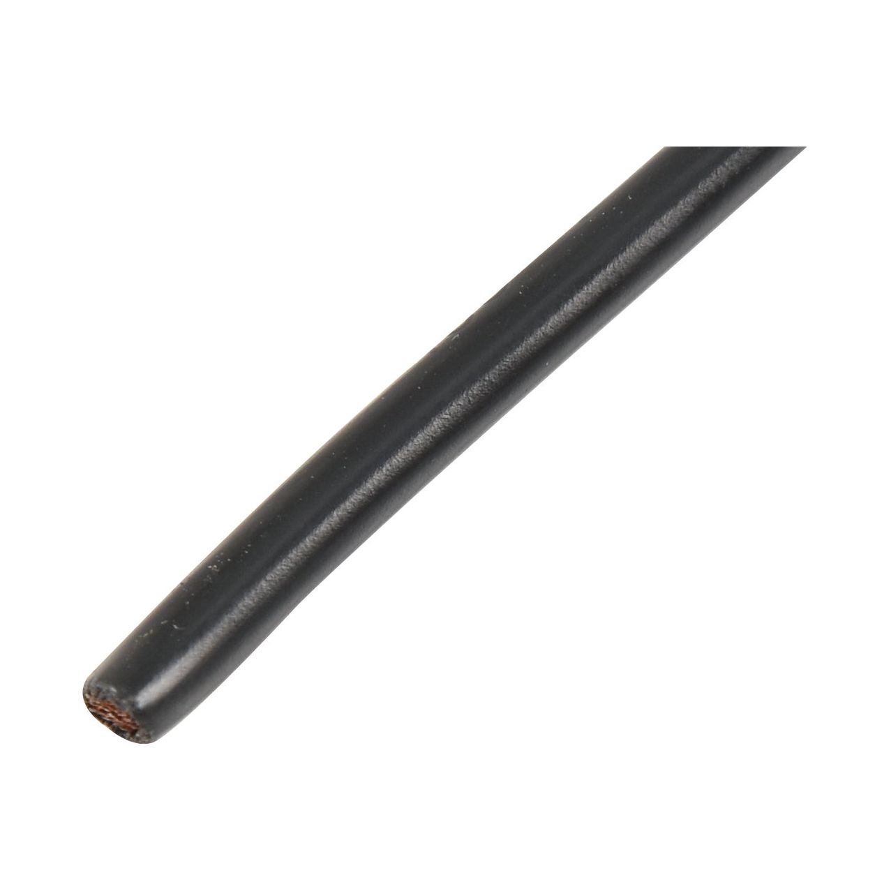 Close-up of the Sparex Electrical Cable - 1 Core, 4mm² black cable (Sparex Part No.S.51938), with a slightly visible copper core at the cut end.