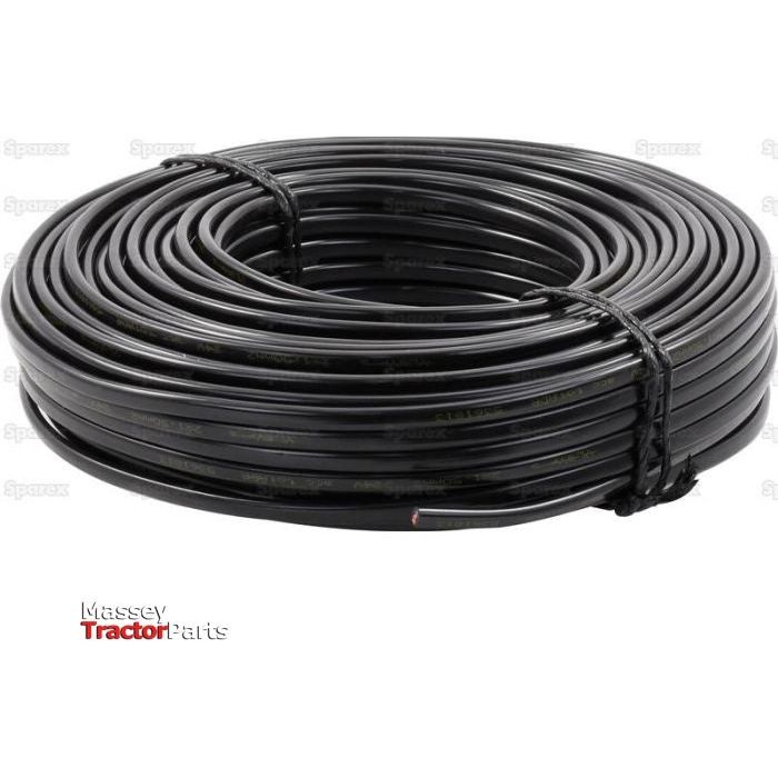 Electrical Cable - 2 Core, 1.5mm² Cable, Black (Length: 50M), ()
 - S.139719 - Farming Parts