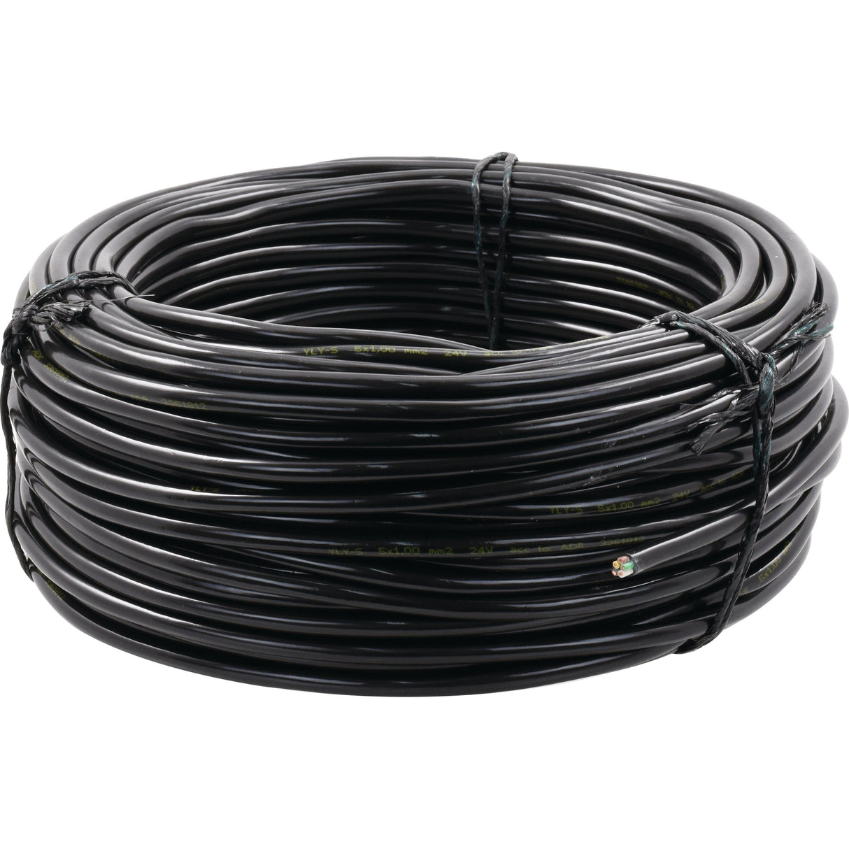 Electrical Cable - 5 Core, 1mm² Cable, Black (Length: 50M), ()
 - S.139732 - Farming Parts