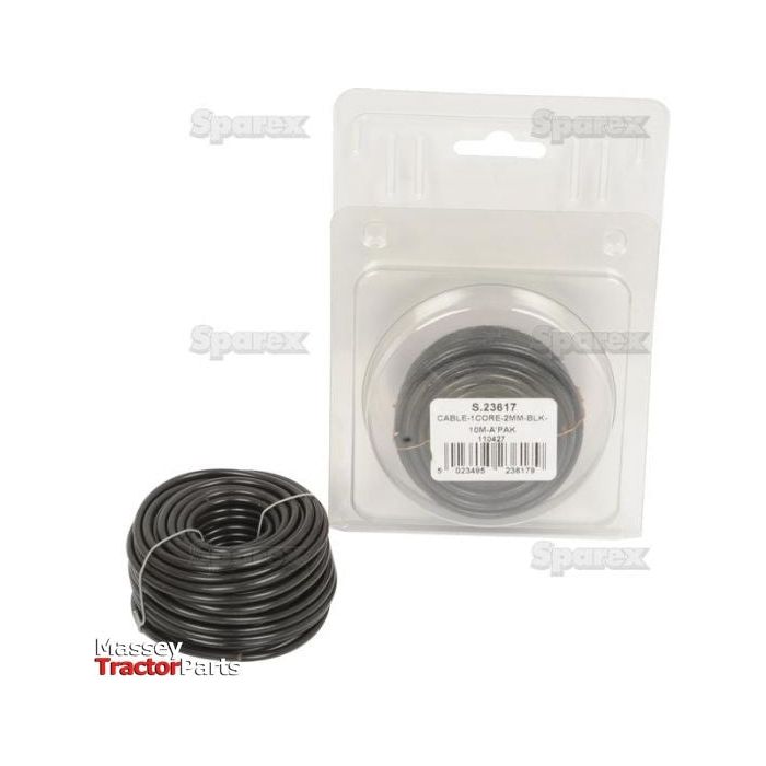 Electrical Cable - 1 Core, 2mm² Cable, Black (Length: 10M), (Agripak)
 - S.23617 - Farming Parts