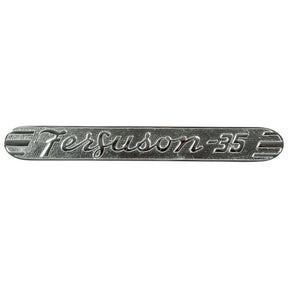 The Sparex Emblem for Ferguson 35 (Part No. S.43764) showcases the words "Ferguson-35" in graceful cursive script, evoking the enduring classic of the Massey Ferguson 35.