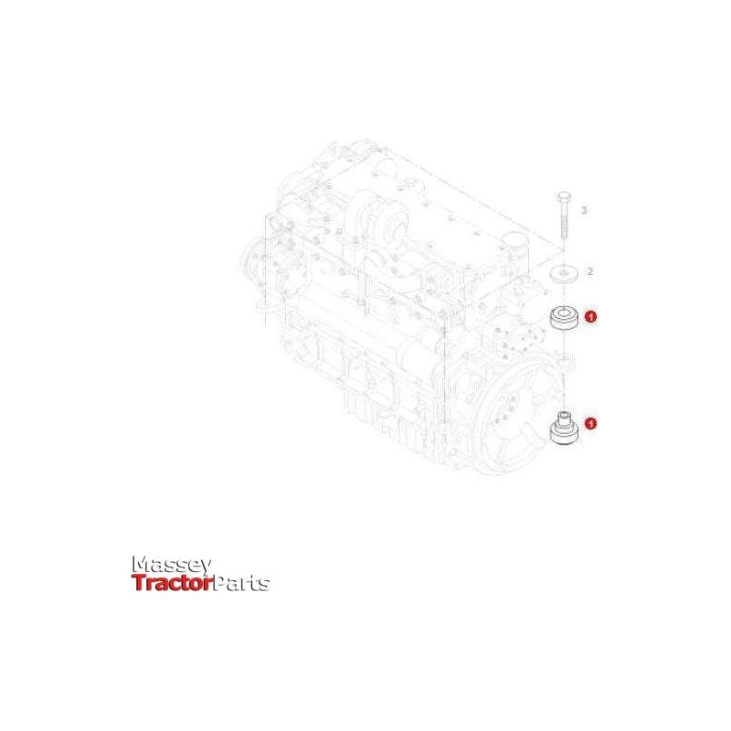 Fendt Engine Mount - H716201010100 | OEM | Fendt parts | Engine Parts-Fendt-Cabin & Body Panels,Farming Parts,Mounting Brackets,Seat Components,Seats & Covers,Tractor Parts