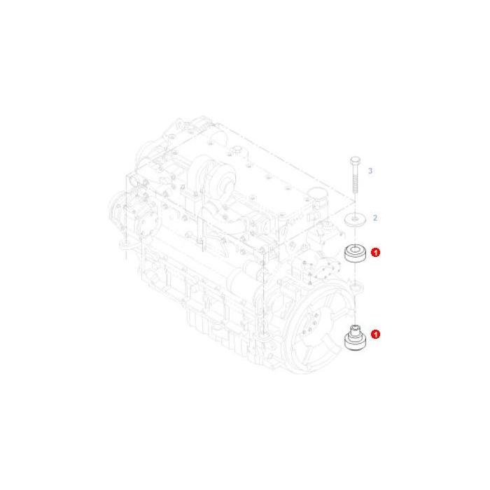 Engine Mount - H716201010100 - Massey Tractor Parts