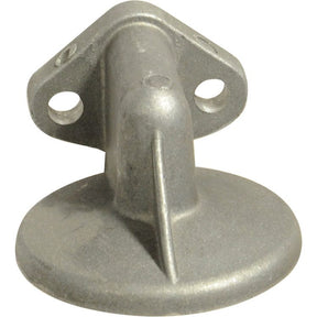 The Sparex Engine Oil Filter Head (Part No. S.118845) is a metal bracket with a round base and two mounting holes, ideal for securing components like an engine oil filter.
