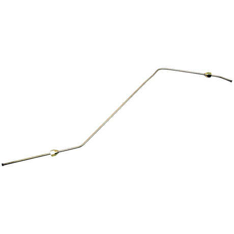 This Engine Oil Pressure Pipe, Sparex Part No. S.42133, by Sparex is a long, thin metallic tube with several bends and two attached fixtures at each end, designed specifically for the Perkins A3.152 engine and compatible with Massey Ferguson tractors.
