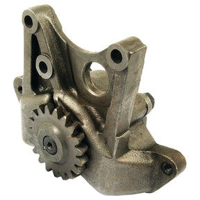 Close-up of an industrial metal gear mechanism with multiple mounting points, showcasing its structural components and precision engineering design, akin to the quality seen in the Sparex Engine Oil Pump (Part No. S.42434).