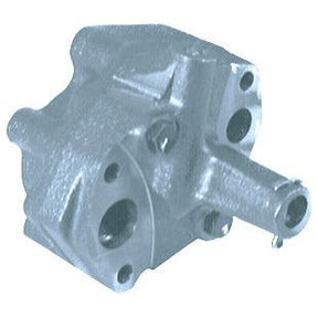 The Sparex Engine Oil Pump (Part No. S.42441) is a silver industrial metal component featuring multiple openings and a protruding cylindrical section, likely compatible with Perkins or Massey Ferguson engines in mechanical or automotive systems.