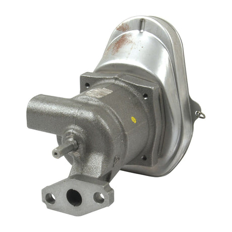 A metallic automotive or mechanical part with a cylindrical extension, mounting holes, and a curved housing. The surface shows slight rust and wear, reminiscent of the Sparex Engine Oil Pump (Sparex Part No. S.65270) for Case IH / International Harvester.