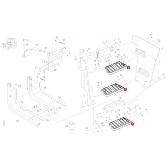 Entry Step - 178500170150 - Massey Tractor Parts