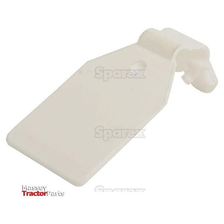 A white plastic component with a rectangular flat body and a locking clip at one end, labeled with "Sparex S.28283" text. "Massey Tractor Parts" text is visible in the corner of the image.