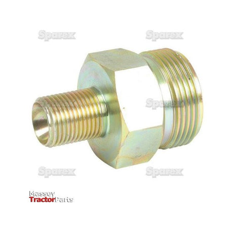Exactor type Coupling 1/2” BSP male fitting, Sparex Part No. S.2353, with male threads on each end, ideal for coupling applications. Displayed on a white background with the Massey Tractor Parts, Exactor, and Sparex logos.