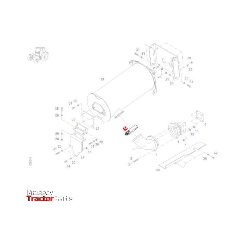 Fendt Exhaust Clamp - G716201100100 | OEM | Fendt parts | Clamps-Fendt-Engine & Filters,Exhaust Parts,Farming Parts,Silencers,Tractor Parts