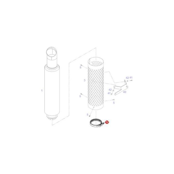 Exhaust Clamp - G725200101100 - Massey Tractor Parts