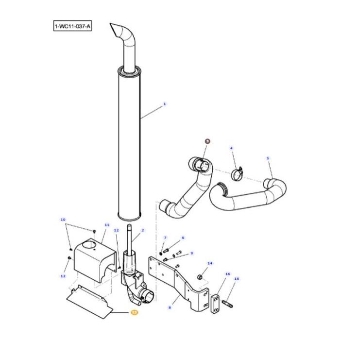 Exhaust Cowl - 4292541M4 - Massey Tractor Parts