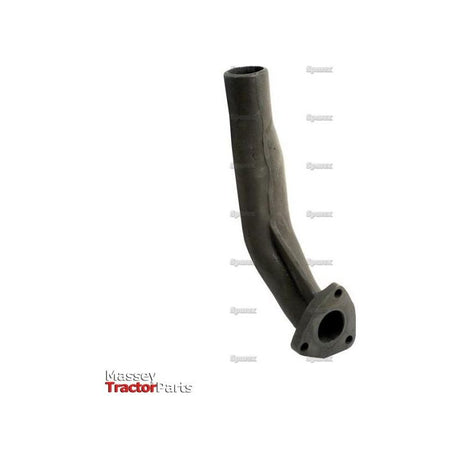 A bent, dark-colored metal Exhaust Elbow (Sparex Part No.S.68232) against a white background, with "Massey Tractor Parts" text in the bottom left corner.