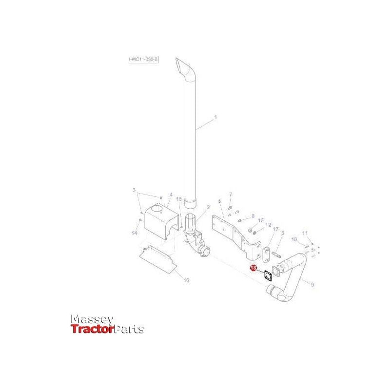 Massey Ferguson Exhaust Gasket - 4349251M1 | OEM | Massey Ferguson parts | Exhaust & Manifold Gaskets-Massey Ferguson-Engine & Filters,Engine Parts,Exhaust & Manifold Gaskets,Exhaust Parts,Farming Parts,Gaskets,Manifolds & Accessories,Tractor Parts