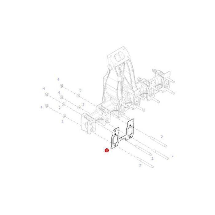 Exhaust Gasket - F836200100170 - F743200100020 - Massey Tractor Parts