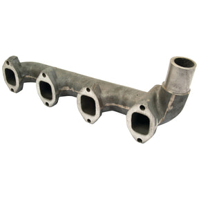 An Exhaust Manifold (4 Cyl.) with four rectangular ports and one cylindrical outlet, compatible with Fiat 65-90 automotive engines. It's available as Sparex Part No.S.62156 by the brand Sparex.