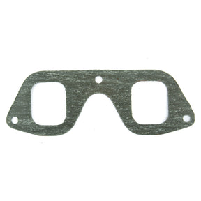 The Sparex Exhaust Manifold Gasket (Part No. S.69823), designed for an Allis Chalmers 5040, is displayed against a white background. It features a flat, gray structure with two rectangular openings and three small circular holes.