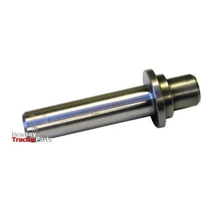 The Exhaust Valve Guide, Sparex Part No. S.58704, is a metallic cylindrical spindle with a ridge near one end, similar to those utilized in Leyland or Nuffield machinery, and is commonly used in automotive applications.