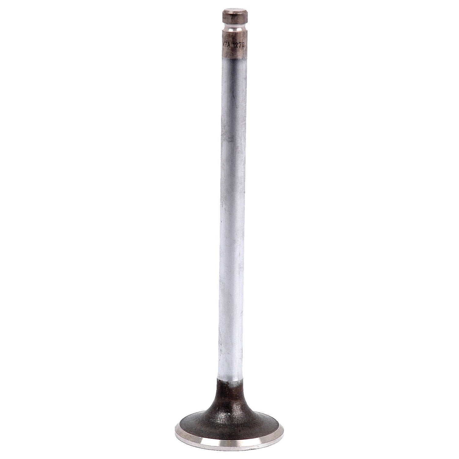 The Sparex Exhaust Valve (Sparex Part No. S.58712) is a single metal engine valve with a long shaft and a round, flat base, displayed on a white background and featuring a precise head diameter.