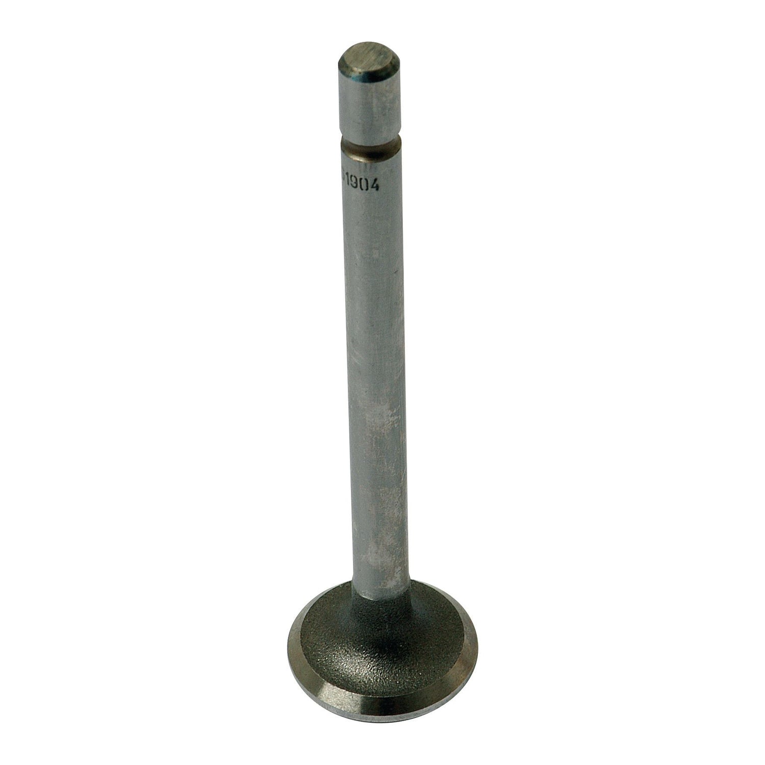 Sparex Exhaust Valve (Part No. S.61904), featuring a flat circular base and cylindrical stem, ideal for use as an exhaust valve in Massey Ferguson tractors, displayed against a plain white background.