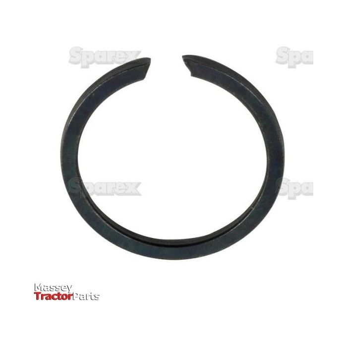 A black, semi-circular retaining ring, known as an External Circlip with a 50mm diameter per DIN 471 standards (Sparex Part No. S.41624), is shown against a white background with the logos "Sparex" and "Massey Tractor Parts" displayed.