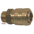This Female Hydraulic Coupling 3/8'' by Sparex (Part No. S.31809) features a hexagonal nut and threaded ends, making it ideal for secure connections in plumbing or hydraulic applications.