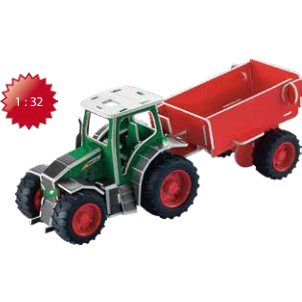 FENDT 516 VARIO WITH TRAILER 3D JIGSAW PUZZLE CONSTRUCTION KIT - Massey Tractor Parts