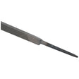 The Sparex FILE-10'' TRIANGULAR BASTARD (Sparex Part No. S.12296) is a 10-inch triangular file with a rectangular, flat body featuring fine, ridged teeth for smoothing surfaces and comes with a tapered tang handle for secure gripping.