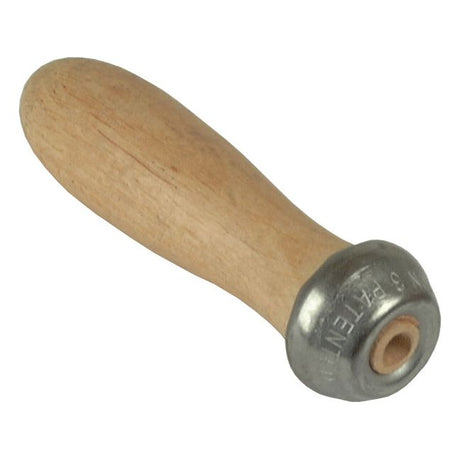 The Sparex File Handle 108mm (Sparex Part No. S.2746) features a robust wooden handle with a durable metal end that meets all necessary specifications, making it an ideal choice for those seeking reliability in tool handles. Known for their renowned safety handles, Sparex ensures added security with this well-crafted product.