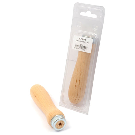The File Handle 126mm (Agripak 1 pc.), ideal for any File Handle needs, is displayed next to its packaging—a transparent plastic case with a white Sparex label.