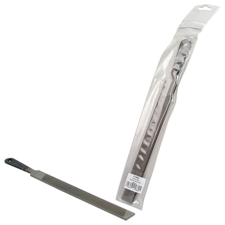 Image of the Sparex FILE (S.5856 REAPER) AGRIPAK (Sparex Part No. S.5889) and its Agripak packaging. One smooth file is displayed outside the plastic packaging, showing its full length and handle, while another file remains inside the unopened packaging.
