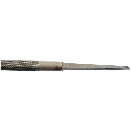 Introducing the FILE (S.5859 ROUND) AGRIPAK by Sparex, a 10-inch flat metal file featuring a textured handle and tapered end, specifically designed for precision work.